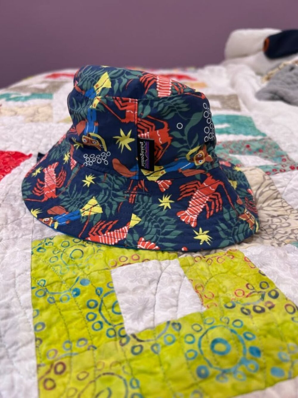 Patagonia Baby Sun Bucket Hat (Lobster & Scuba Fox)